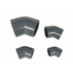 PVC 45° elbow Ø 50 mm grey ( will only suit metric plumbing )